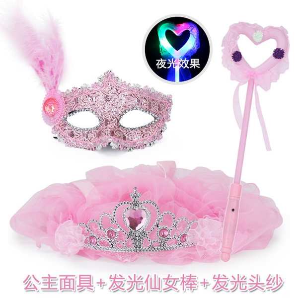 Mặt Nạ Nửa Mặt Hóa Trang Halloween Cho Bé Gái