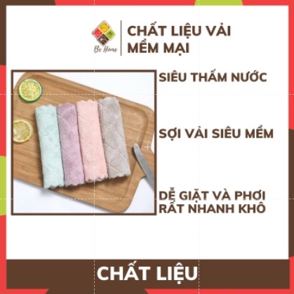 Khăn lau nhà bếp BEHOMEMALL hai lớp chống dính đa chức năng cho nhà bếp thấm nước chống dính dầu mỡ hai mặt loại to