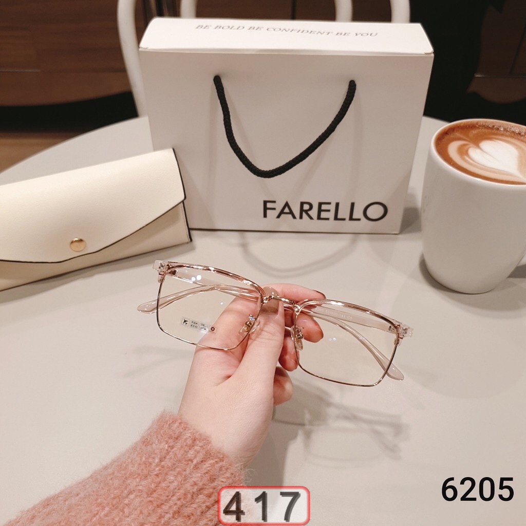 MẮT KÍNH GIẢ CẬN GỌNG DẺO HÀN QUỐC 6205 LYLY K417 VUÔNG FORM CHUẨN SIÊU HOT | BigBuy360 - bigbuy360.vn