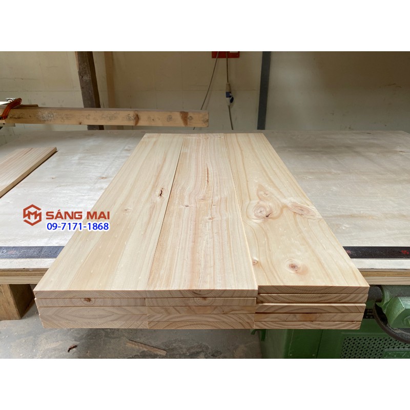 MS21 Tấm gỗ thông dày 1,2cm x mặt rộng 14cm x dài 80cm + láng mịn 4 mặt