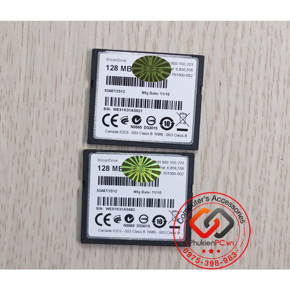 Thẻ nhớ CF Compact Flash Card WD SiliconDrive 32MB 64MB 128MB 256MB 512MB 1GB 2GB industrial công nghiệp cho máy CNC