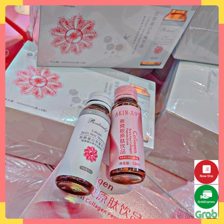 Collagen Yến Rosebeauty , Collagen Skin X9 hộp 8 ống - MAY COSMETICS