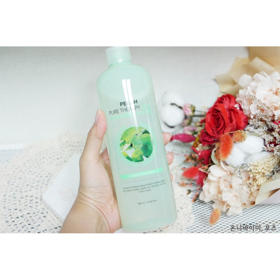 Nước Tẩy Trang Giảm Mụn Và Thâm Chiết Xuất Rau Má PEKAH PURE THERAPY CICA CLEANSING WATER 500ml