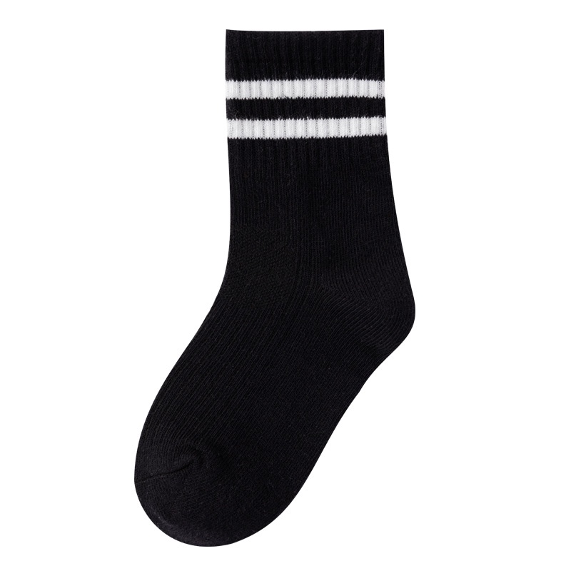 Vớ Cotton Cổ Cao Họa Tiết Kẻ Sọc Đơn Giản Thời Trang Cho Bé