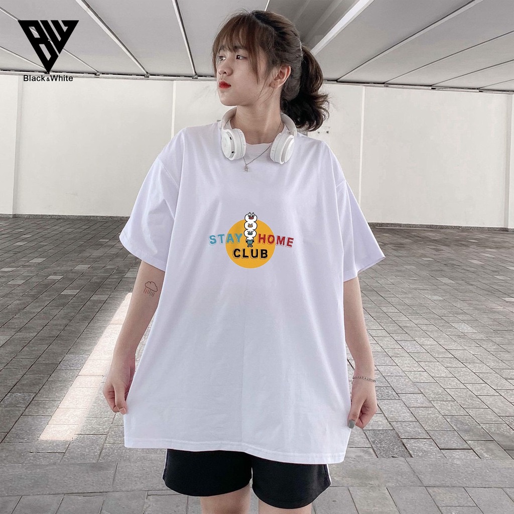 【FREE SHIP】Áo Thun Tay Lỡ nam nữ unisex in HOME CLUB chất vải dày mịn co dãn 4 chiều- BW Fashion