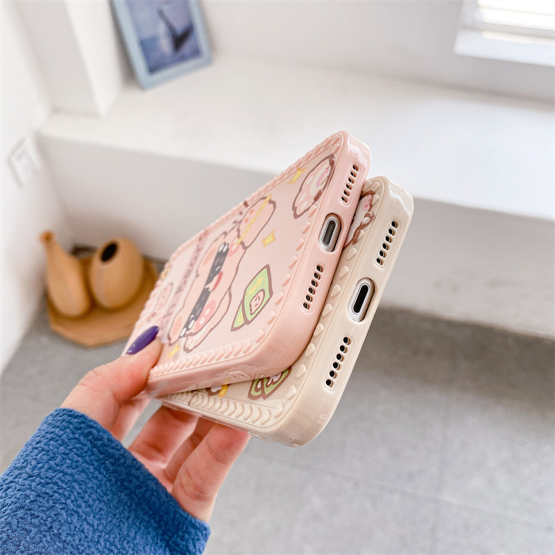 Ốp điện thoại mềm hình thỏ gấu cho iPhone 13 Pro Max 12mini 11/12 Pro Max 7Plus 8plus xr xs xsmax 6 Plus | BigBuy360 - bigbuy360.vn