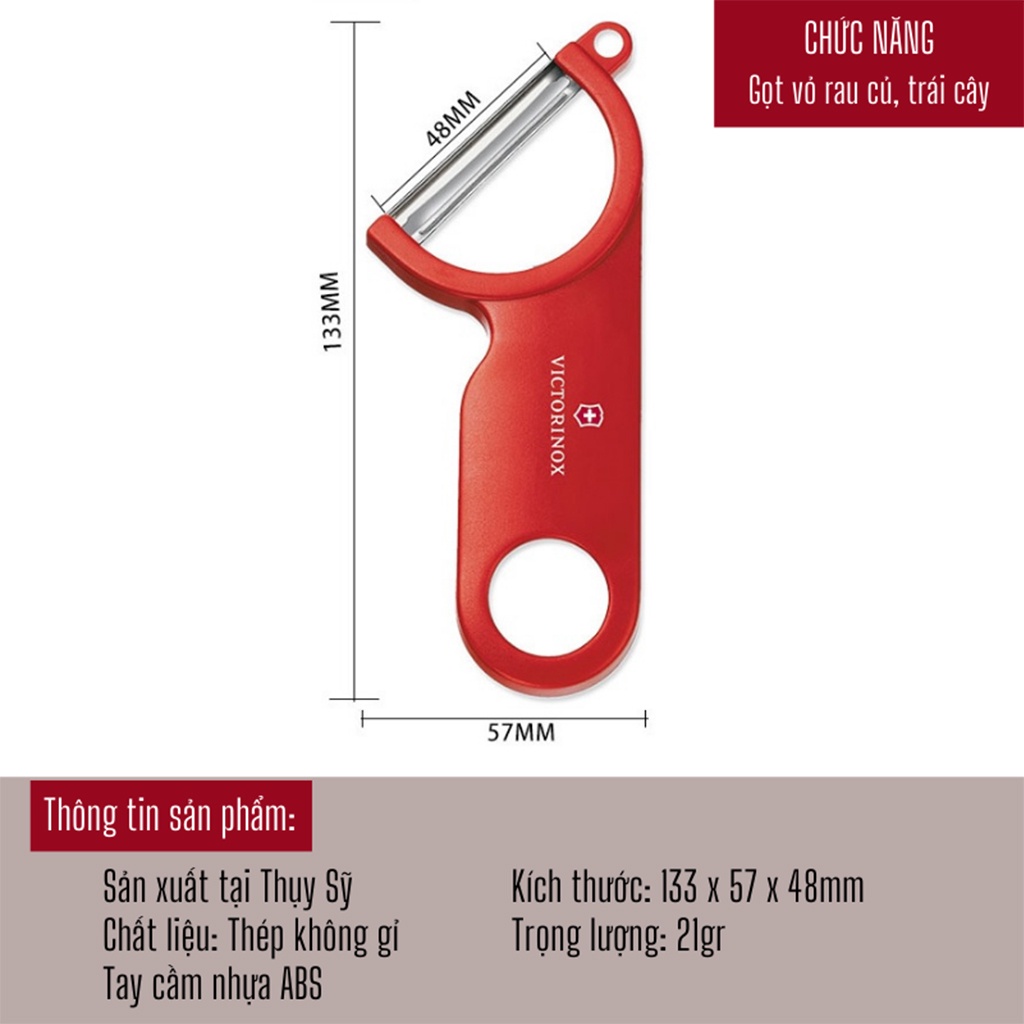 Dụng Cụ Gọt Củ Quả Victorinox Lưỡi Xoay HÀNG CHÍNH HÃNG