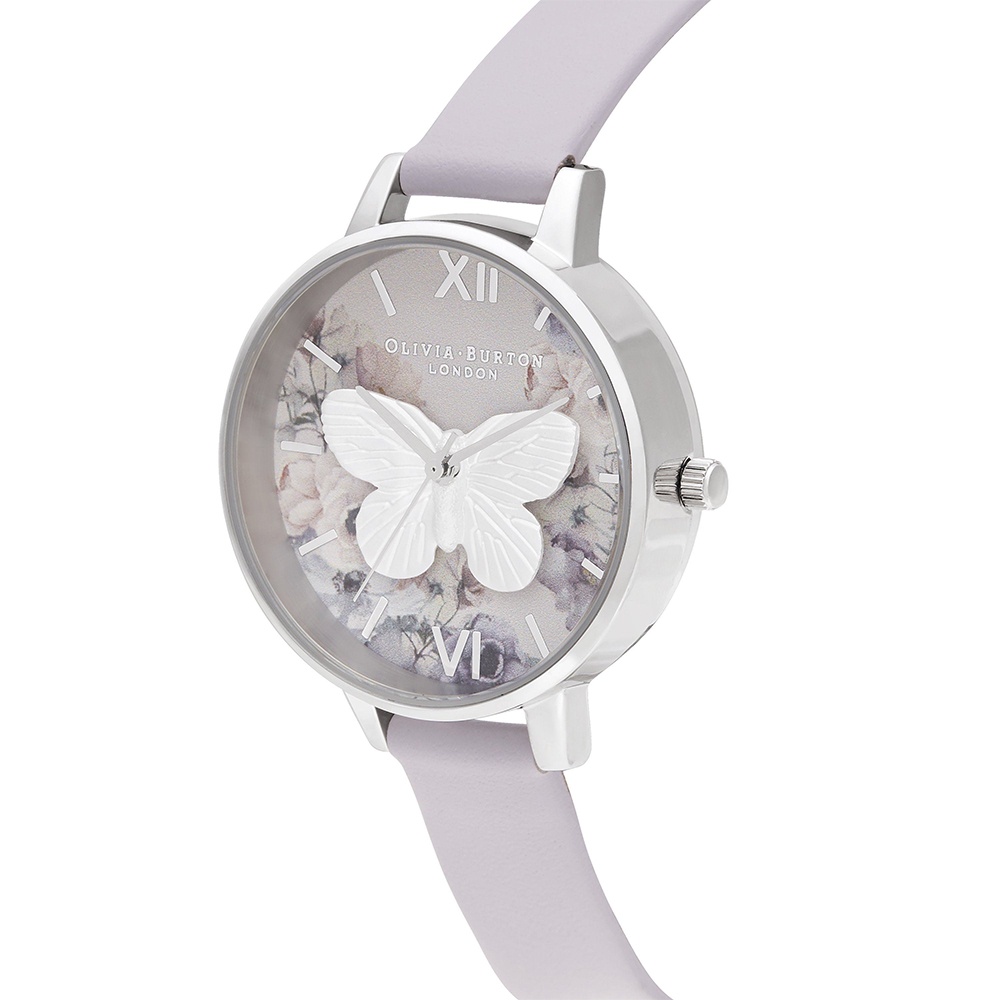 Đồng hồ nữ Olivia Burton 3D Butterfly OB16PP58 dây da 34mm - Hàng chính hãng