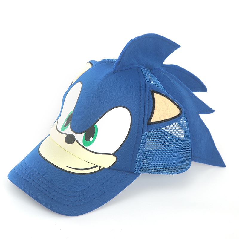 Mũ Lưỡi Trai Phối Lưới In Hoạt Hình Nhím Sonic Dễ Thương Cho Bé