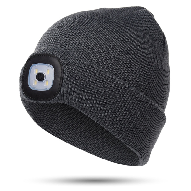 Mũ Beanie Có Đèn LED Sạc USB Dành Cho Bé Trai Gái