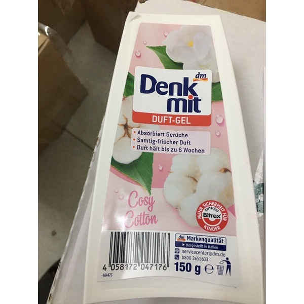 Sáp Thơm Phòng DENKMIT 150g Raumduft Gel Cosy Cotton HÀNG CHÍNH HÃNG