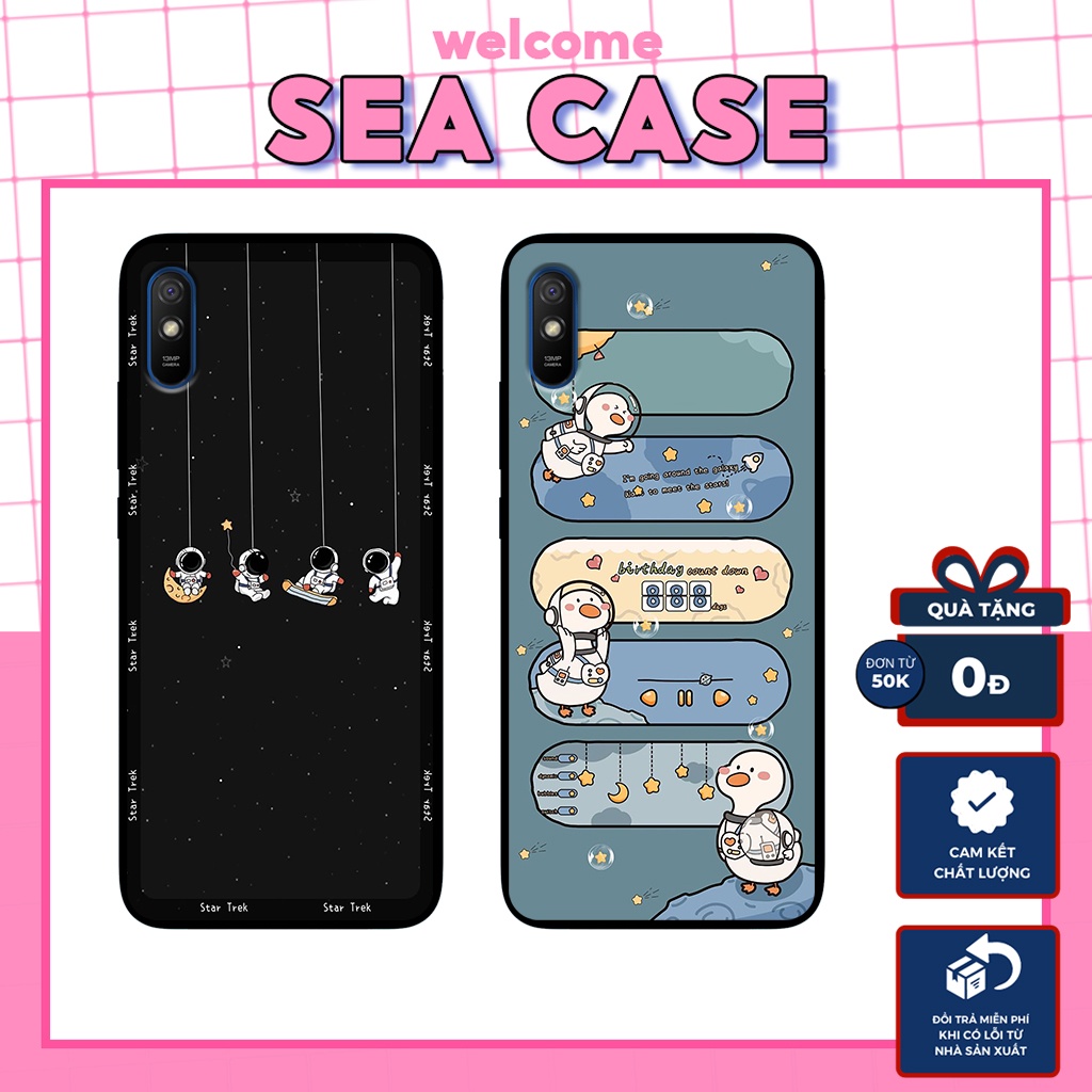 Ốp lưng XIAOMI REDMI 9A hình vũ trụ,hoạt hình,phi hành gia – ốp nhựa chống trầy,chống va đập