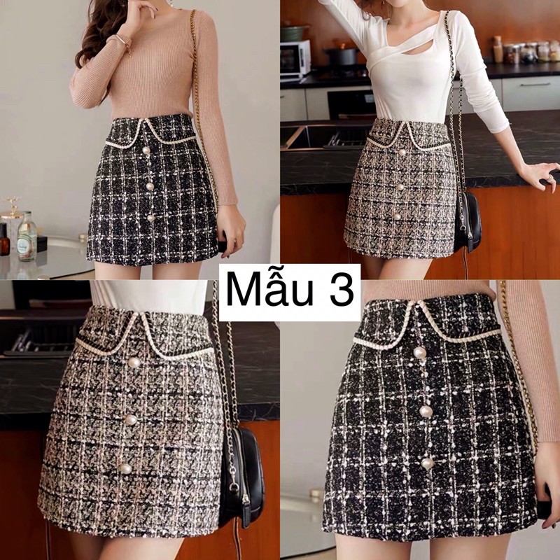 Chân váy dạ ngắn QC đính khuy cực sang | BigBuy360 - bigbuy360.vn