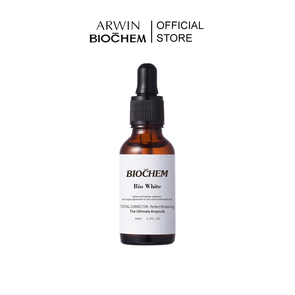 Tinh chất serum ampoule đậm đặc AHA dưỡng trắng da cao cấp BIOCHEM Bio White cho da trắng sáng đều màu (10ml &amp; 30ml)