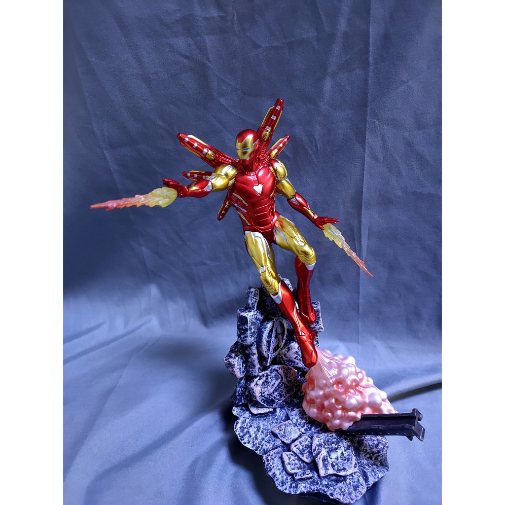 Mô hình tượng Iron man Mark 85 mk 85 + Vợ Pepper giáp Rescue, Vợ chồng Iron man trong Endgame