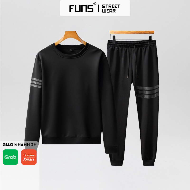 Bộ Quần áo nam thun thể thao 3 vạch mã TT75 hot trend phong cách hàn quốc chất vải mềm mại cho mùa đông