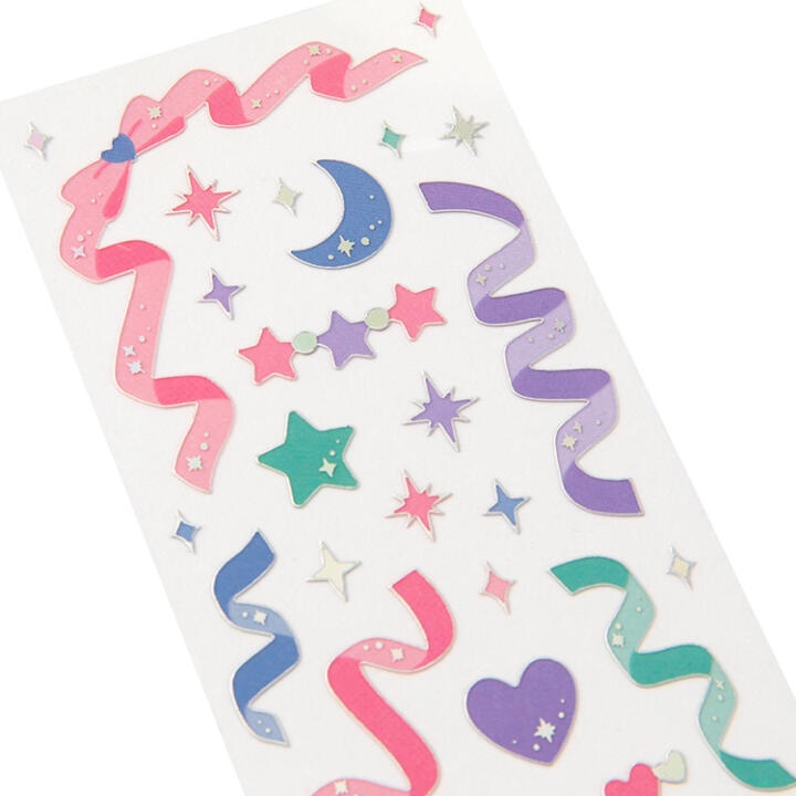 Set 2 Tấm Sticker ARTBOX Hàn Quốc Hình Pháo Giấy Nhiều Màu Sắc Có Glitter