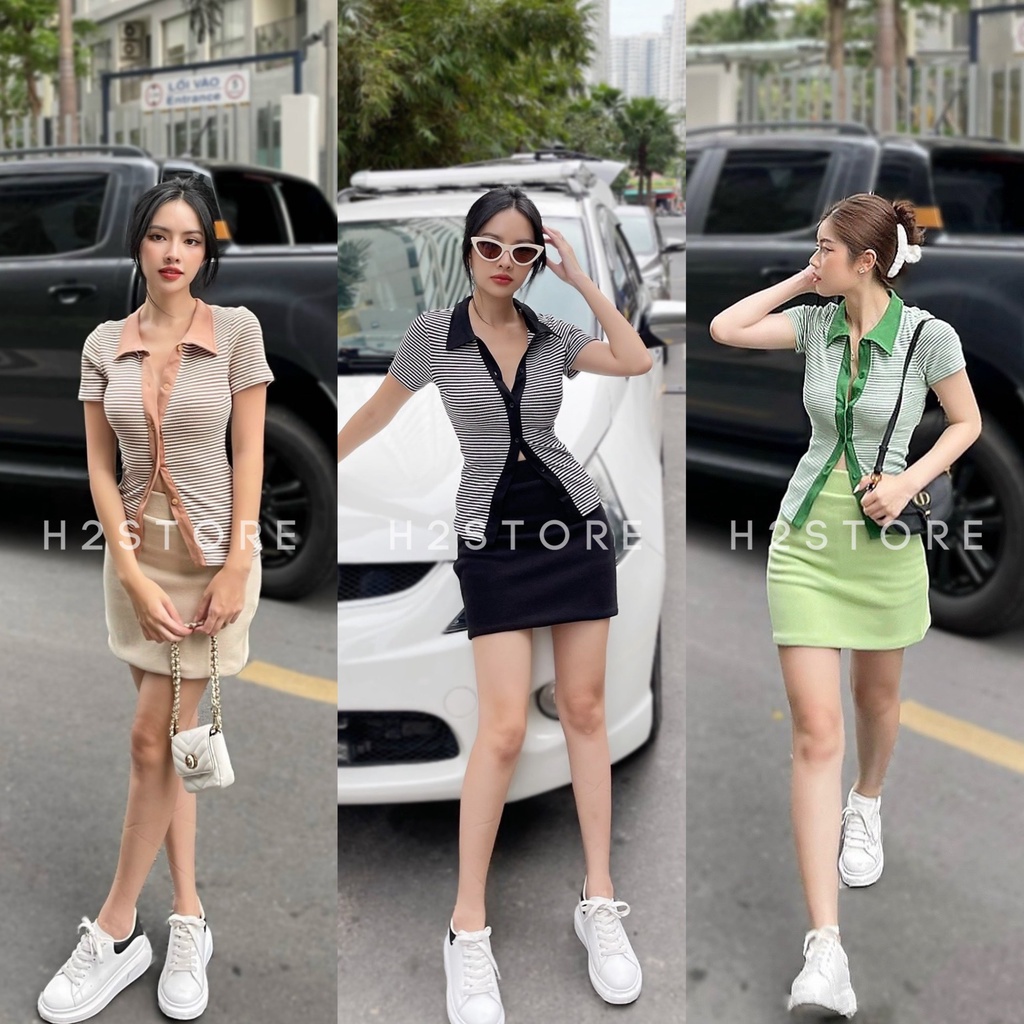SÉT ÁO SỌC + CHÂN VÁY