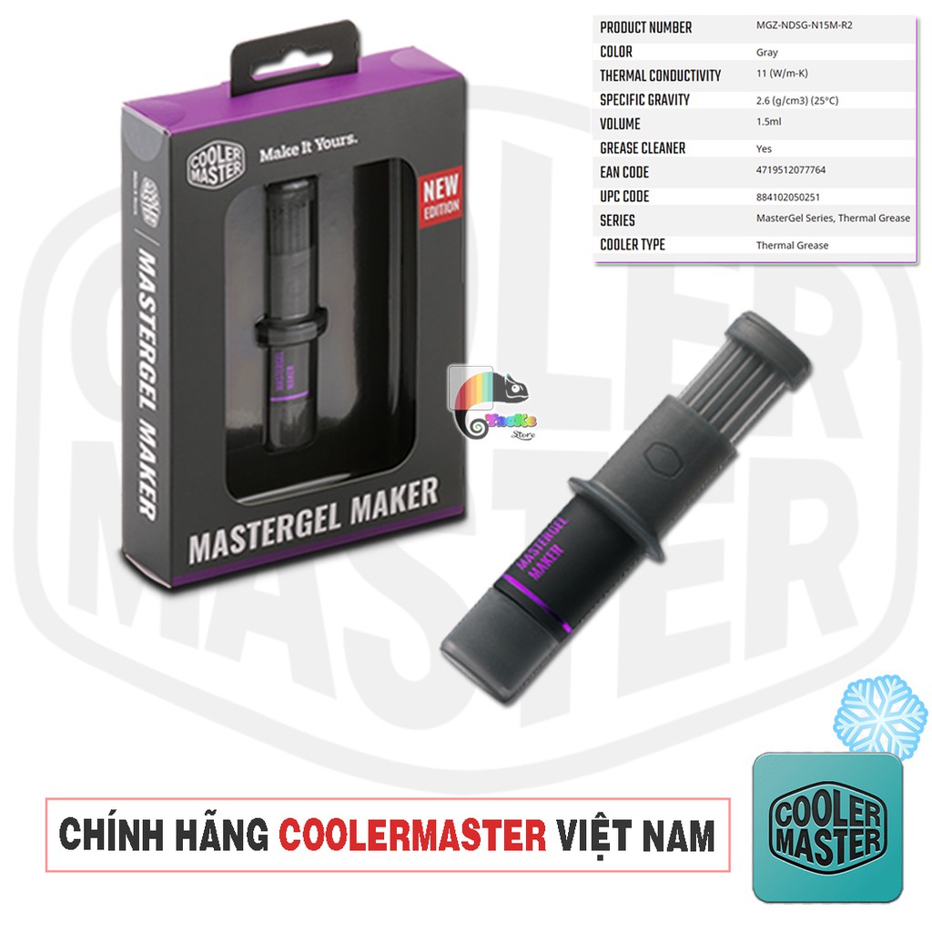 Keo tản nhiệt Cooler Master [CHÍNH HÃNG] MasterGel Maker, MasterGel Pro, MasterGel Regular I Kem tản nhiệt CoolerMaster