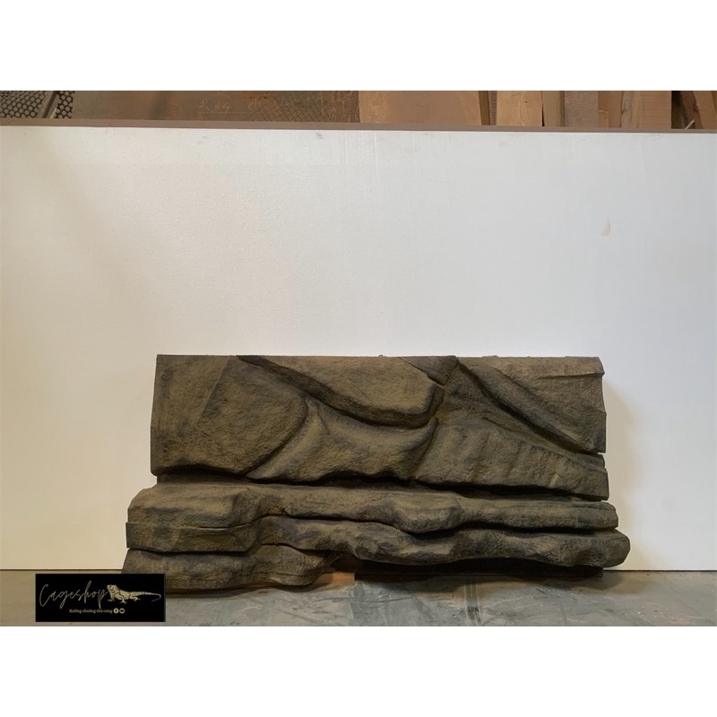 Phông Nền 3D giả đá, tấm nền giả cây trang trí cho bò sát, nền xốp sốp·decor hồ cá trang trí phong cảnh