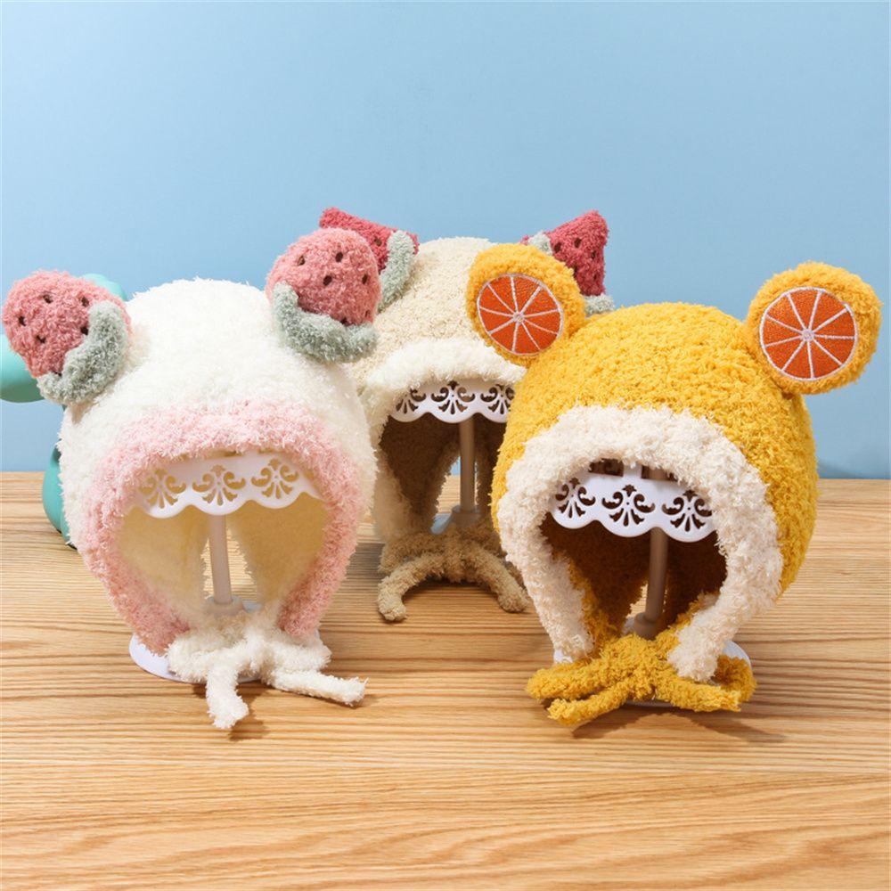 JUNE Mũ Beanie Kiêm Khăn Choàng Mềm Mại Bảo Vệ Tai Cho Bé