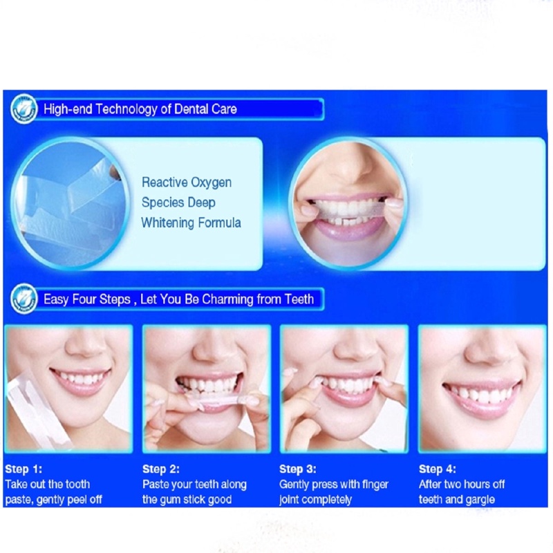 [HCM] Miếng dán trắng răng tiện lợi 3D/5D White Teeth Whitening Strips -URB3DYT-T7