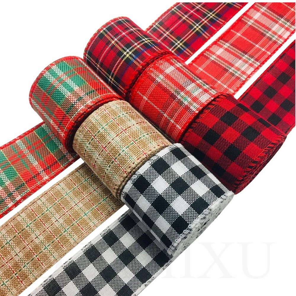 Cuộn Dây Ruy Băng Trang Trí Giáng Sinh / Năm Mới Bằng Vải Lanh