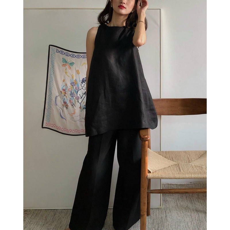 ÁO LINEN NÚT BỌC XẺ TÀ ✨✨