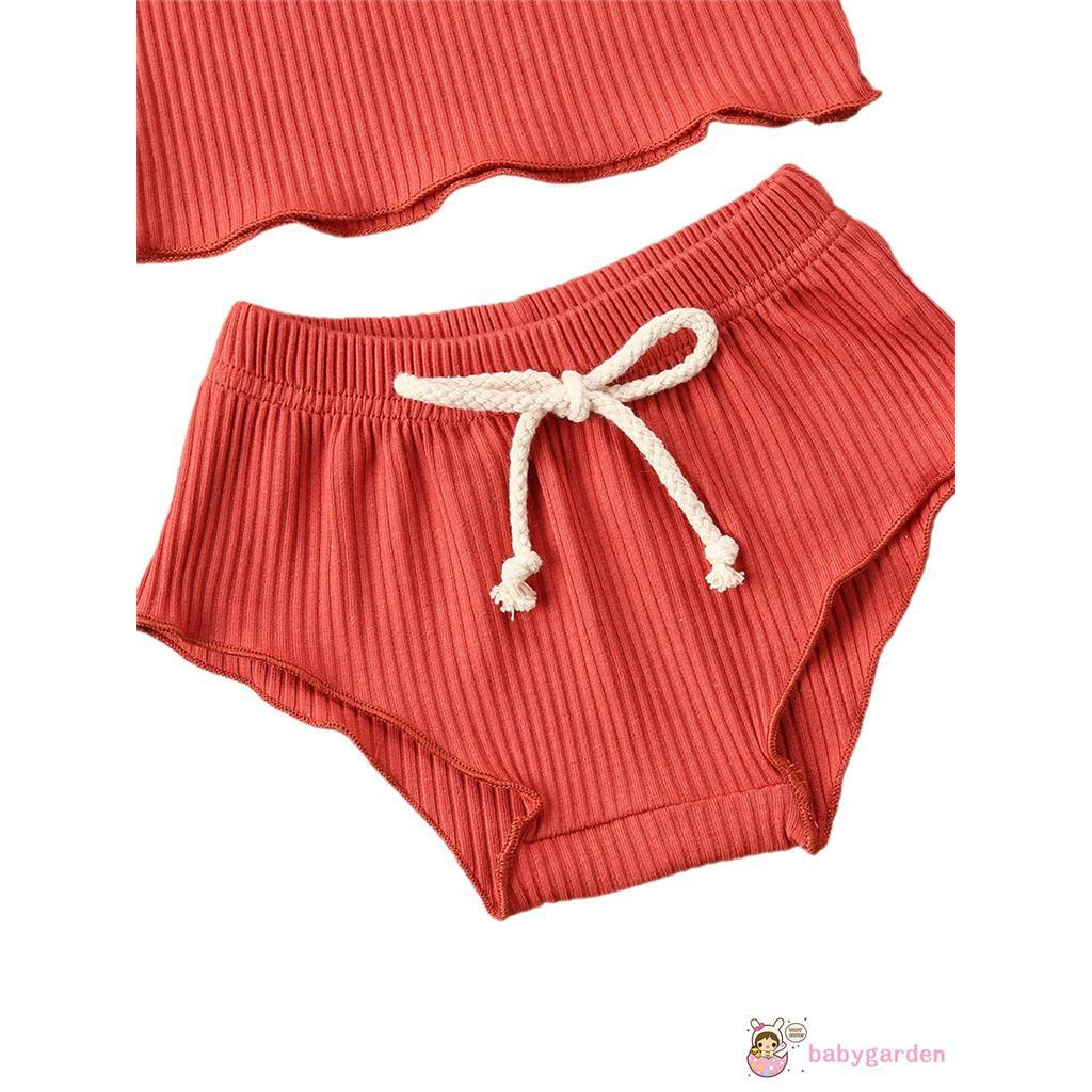 Set áo 2 dây + quần short kẻ sọc dành cho bé gái