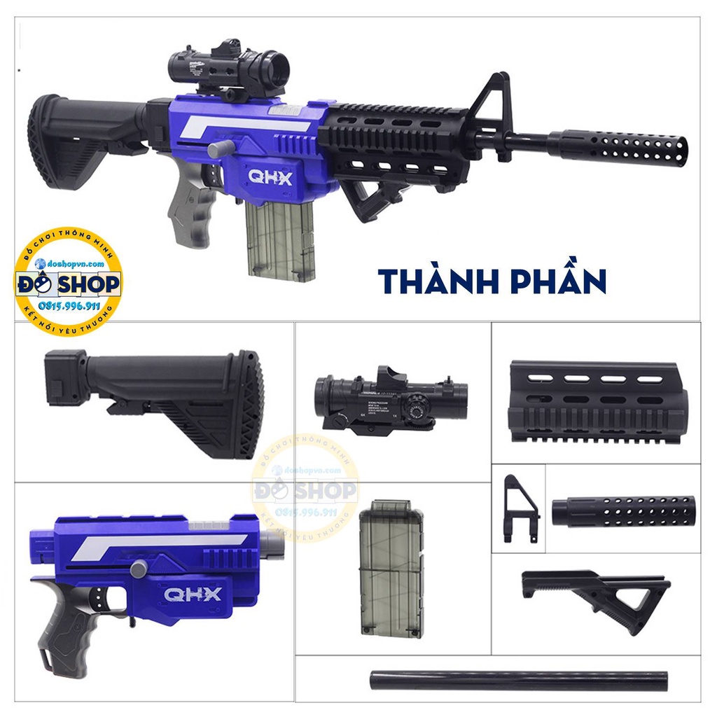 Đồ Chơi Trẻ Em Sung Nerf Ban Đan Xốp QHX M4-A1 Không Dùng Pin - Đô Shop