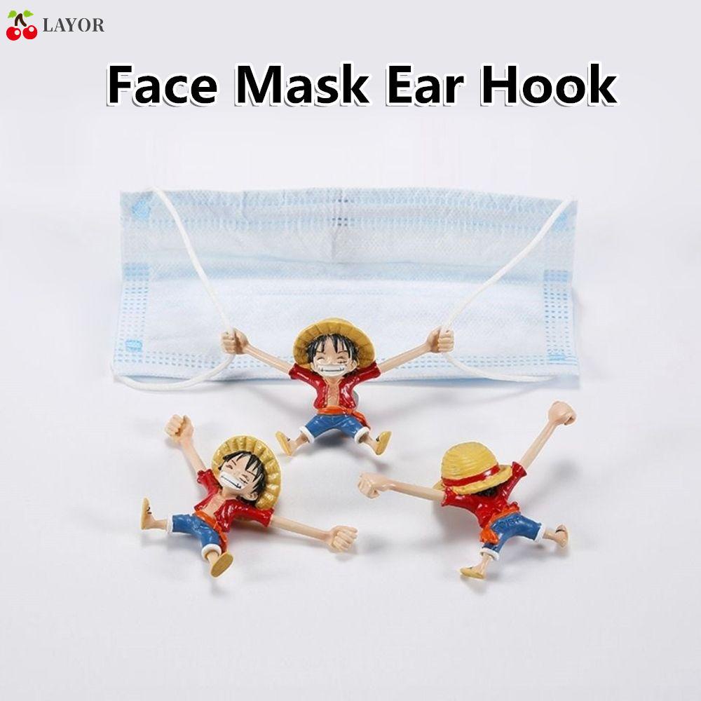 Móc Cố Định Khẩu Trang Chống Đau Tai Hình Hoạt Hình One Piece Luffy