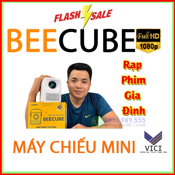 Máy Chiếu Beecube X2 Max Độ Phân Giải Full HD. Hệ Điều Hành Androi Xem Phim Không Dây Kết Nối Điện Thoại Tiện Lợi.