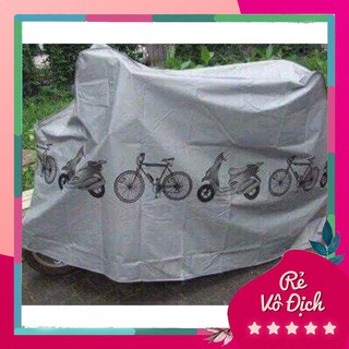 Bạt che xe máy hoa văn