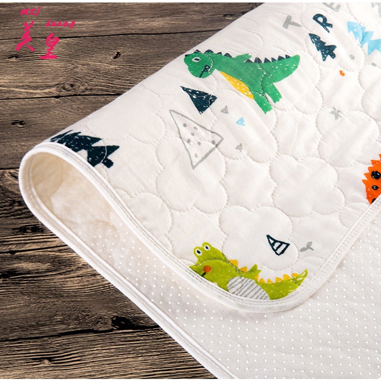 [70 * 90cm]⚜Đệm cotton 4 Lớp Êm Ái Thoải Mái Cho Bé | Nệm Ngủ Chống Trượt Không Thấm Nước Có Thể Tái Sử Dụng Cho Bé