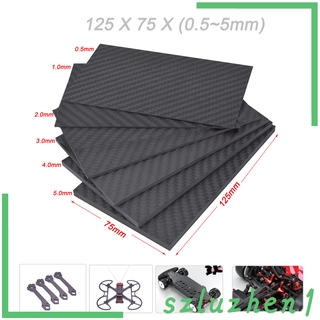 Tấm carbon fiber 125x75mm 0.5mm/1.0mm/2.0mm/3.0mm 3k