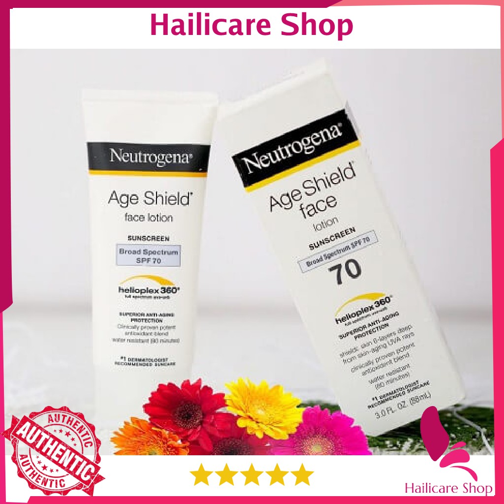 [Nhập Mỹ] Kem chống nắng Neutrogena Age Shield Face Sunscreen SPF 70/ Neutrogena Age Shield Face Sunscreen SPF 110