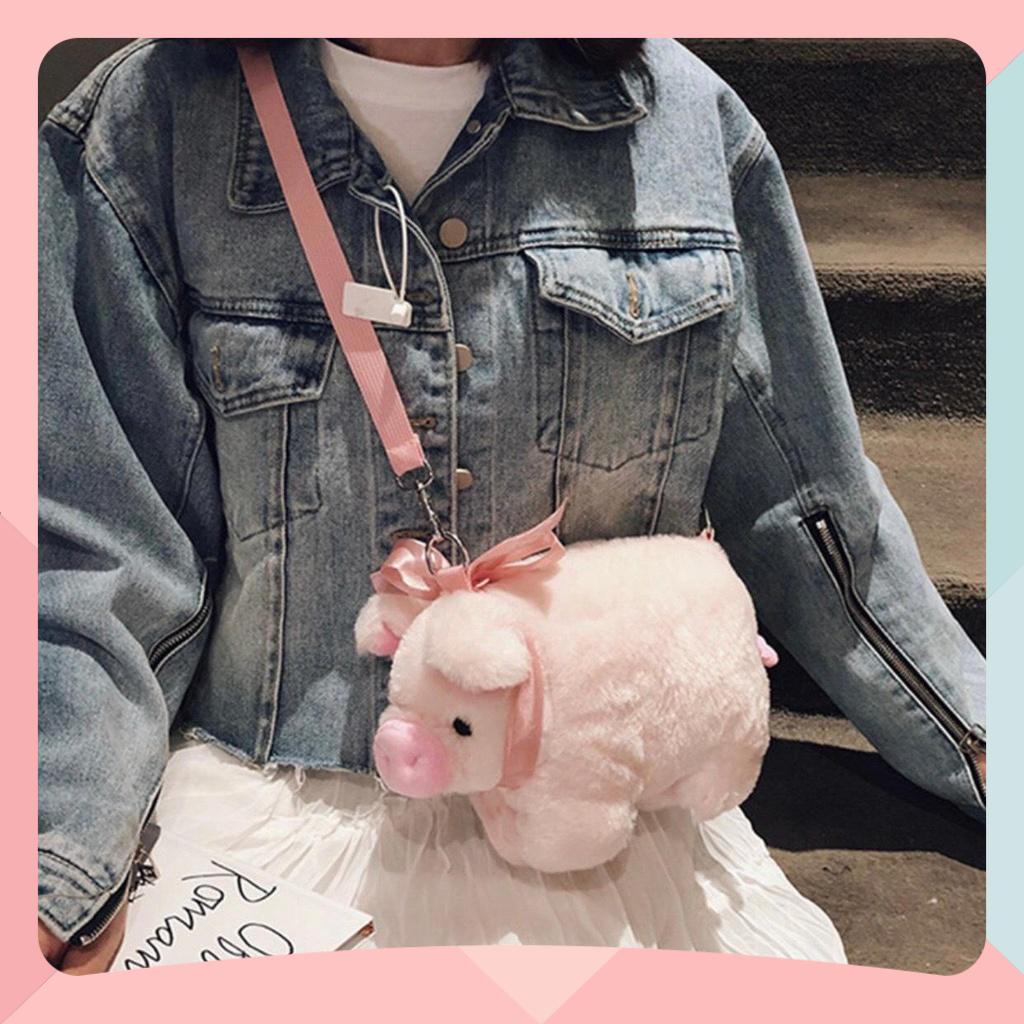 Túi Đeo Chéo Gấu Bông Hình Con Heo -  Túi Đeo Vai Gấu Con Heo Dễ Thương
