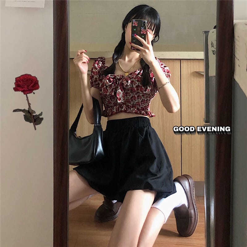 Quần short dáng chữ A ống phồng kiểu bí ngô ngọt ngào cho nữ mẫu năm 2021