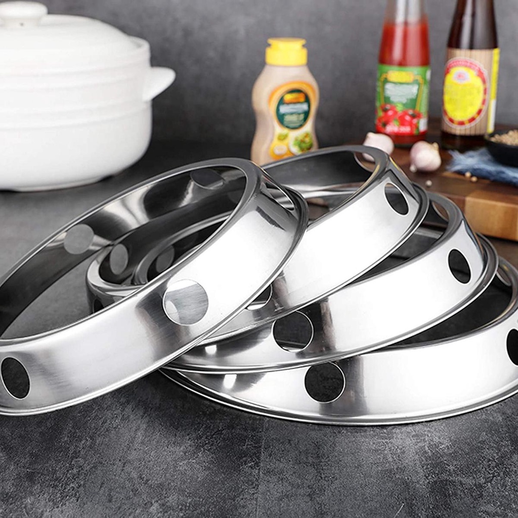 YIYU Giá Đỡ Nồi Tròn Bằng Thép Không Gỉ Tiện Dụng Cho Nhà Bếp