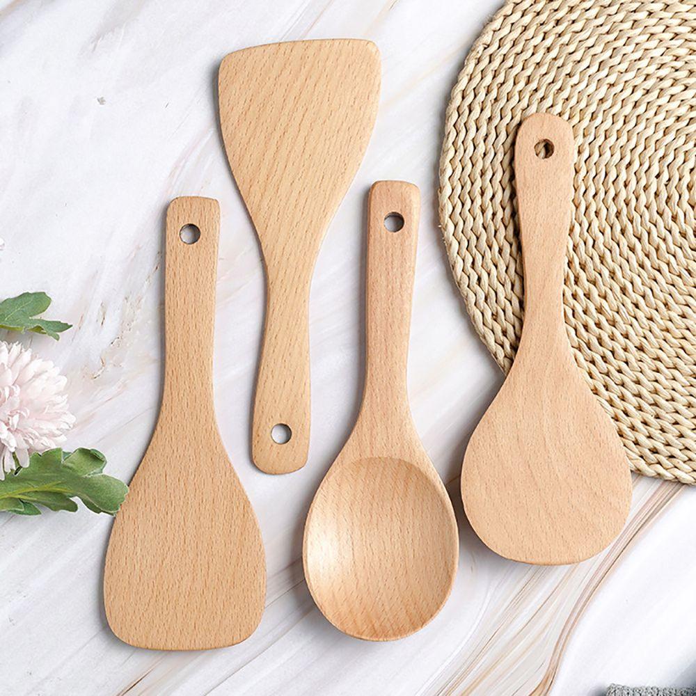 [COD] Muỗng Xới Cơm Bằng Gỗ Tự Nhiên Không Dính Tay Cầm Dài Đa Năng Cho Nhà Bếp