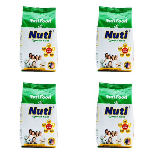 Combo 4 bịch Sữa Nuti Nguyên Kem - 400g