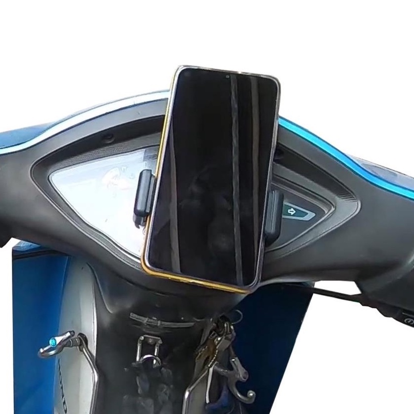 Giá đỡ điện thoại xe máy, kẹp điện thoại xe máy nhỏ gọn tiện lợi dành cho biker, băng dính 3M