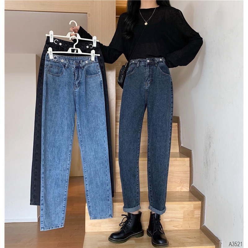 Quần jeans Nữ nút eo Ovan.vn A3521