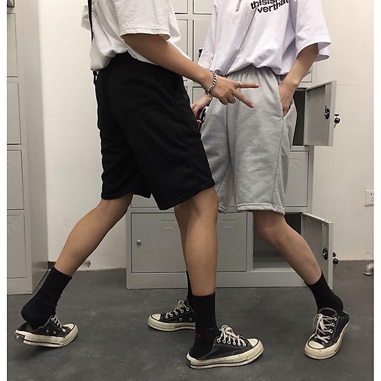 Quần đùi trơn unisex dưới 62kg-Moon Unisex | BigBuy360 - bigbuy360.vn