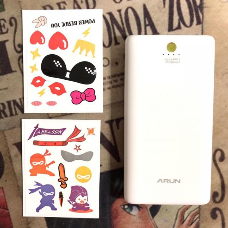 Sạc Dự Phòng Arun 10.000mAh (CK01) - Lõi Mỏng Tặng kèm Sticker BH 12 Tháng