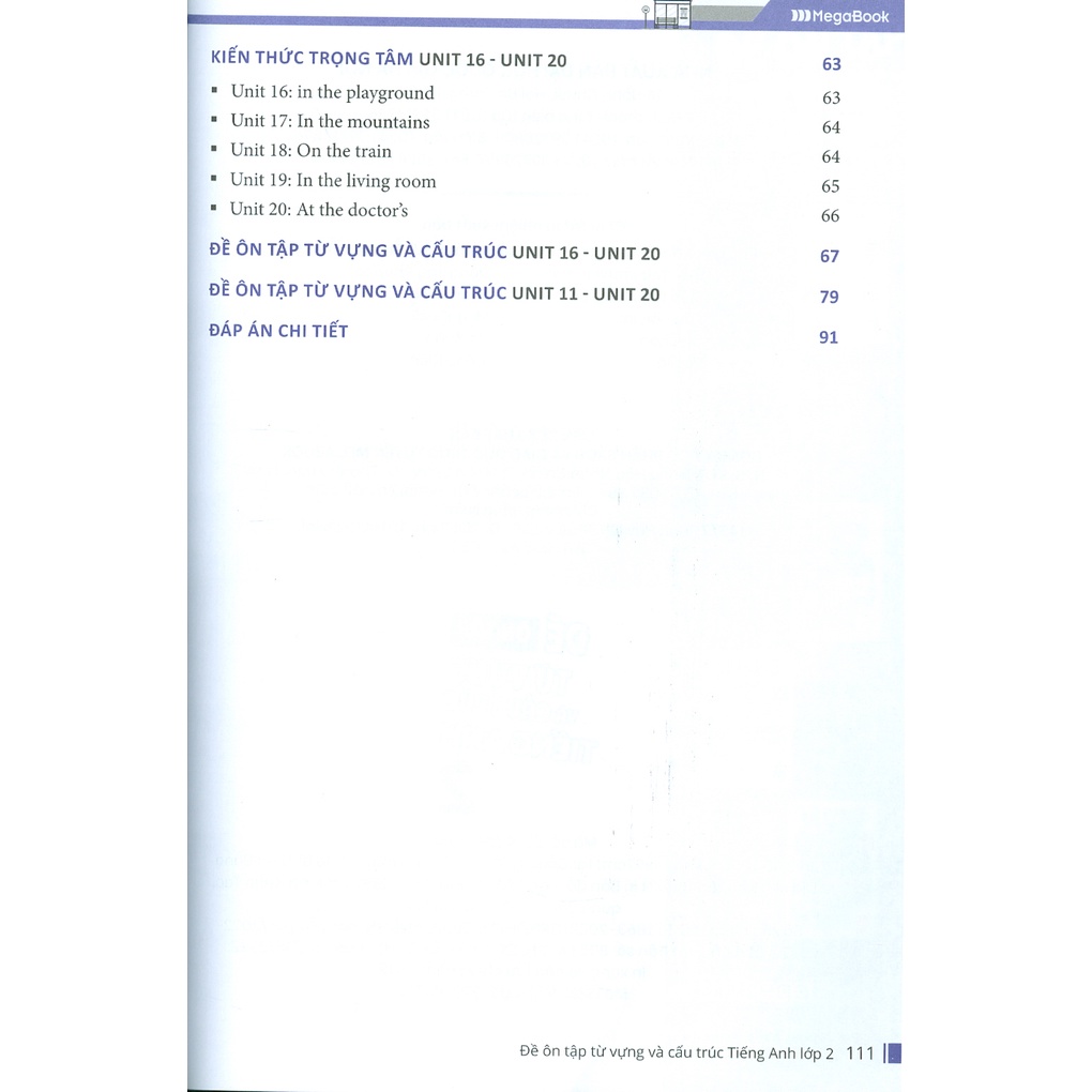 Sách - Đề Ôn Tập Từ Vựng Và Cấu Trúc Tiếng Anh Lớp 2