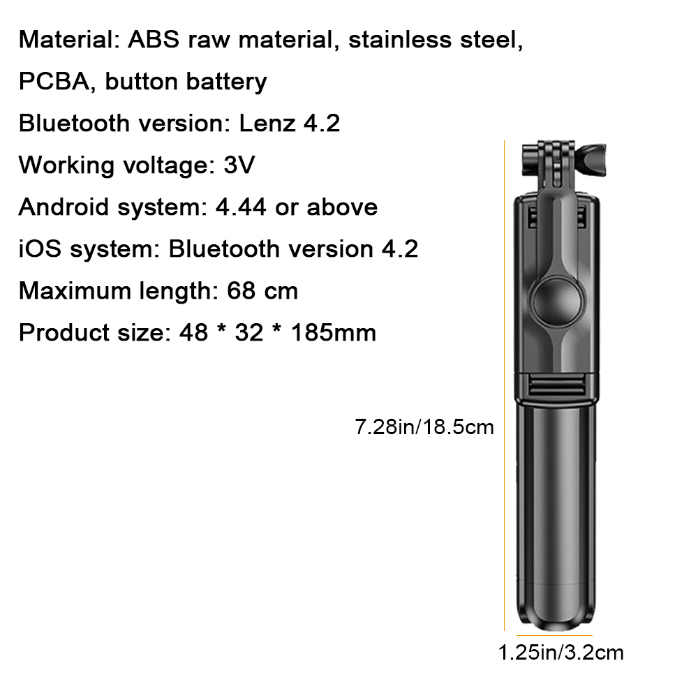 Gậy Chụp Ảnh Selfie Kết Nối Bluetooth Có Nút Bấm Tiện Dụng Cho Ios Android | BigBuy360 - bigbuy360.vn