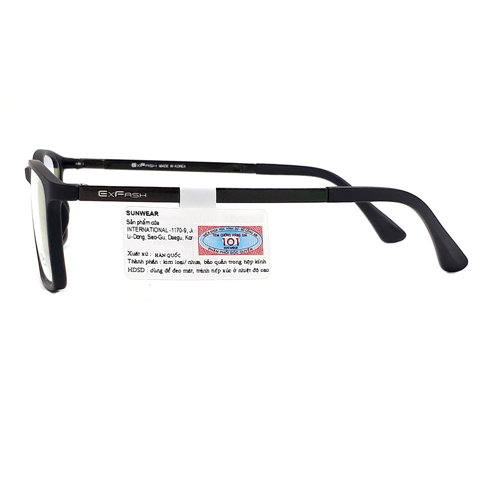 Gọng kính cận nam nữ Exfash EF67470 C221 chính hãng (tròng cận 0 độ)