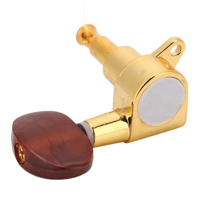 Chốt Vặn Điều Chỉnh Dây Đàn Guitar Điện Acoustic Hình Bán Nguyệt (3L + 3R)