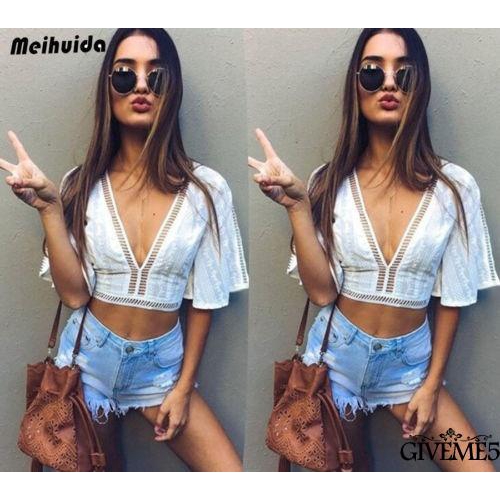 Áo tay lỡ cổ V thời trang cho nữ